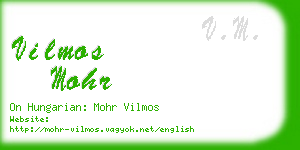 vilmos mohr business card